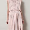 Vionnet Grecian Pleated Jersey Dress in Beige (nude) - Lyst