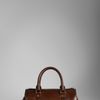 Burberry Medium Bridle Leather Bowling Bag in Brown (dark tan) - Lyst