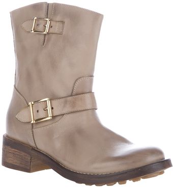 Chiara Ferragni Biker Vitello Tuf057 Grey Calf Leathercottonrubber - Lyst