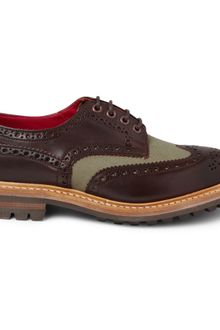 Junya Watanabe Trickers Cottontwill and Leather Brogues - Lyst