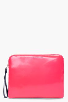 Marc By Marc Jacobs Florescent Pink Leather Tablet Wristlet - Lyst