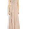 Marchesa Offtheshoulder Embellished Silkchiffon Gown in Pink (blush) - Lyst