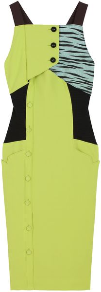  Colour Block Button Dress 