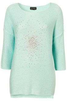 Topshop Knitted Scatter Stud Jumper - Lyst