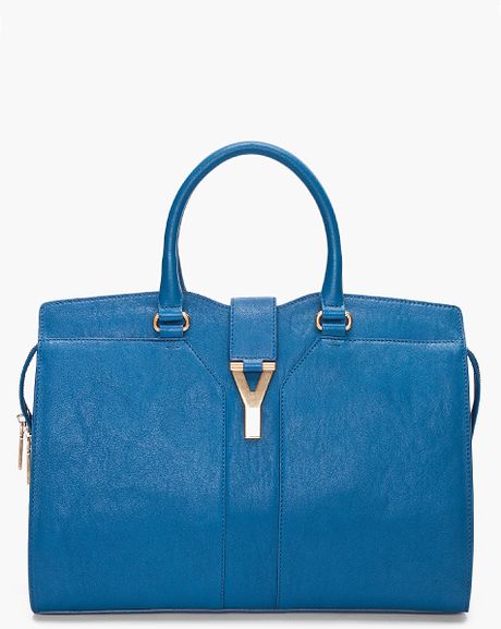 Yves Saint Laurent Chinese Blue Chyc Eastwest Bag in Blue - Lyst