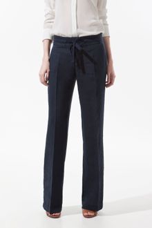 Zara Linen Trousers - Lyst