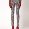 Asos Skinny Jean In Jungle Hibiscus Print in Multicolor (multi) - Lyst