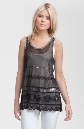 Sheer Lace Tunic 