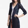 Free People Crochet Cardigan in Blue (navy) - Lyst