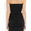 La Petite Salope Strapless Stretch Linen Blend Dress in Black - Lyst