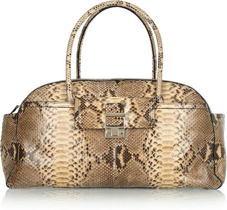 Lanvin Jl Large Python Bowling Bag in Animal (multicolored) - Lyst
