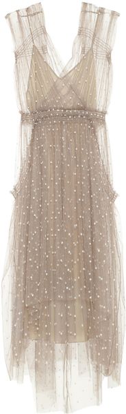Lela Rose Polkadot Tulle Dress - Lyst