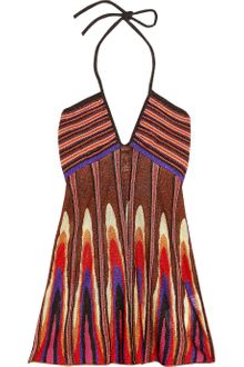 M Missoni Metallic Crochet Knit Halter Neck Top - Lyst