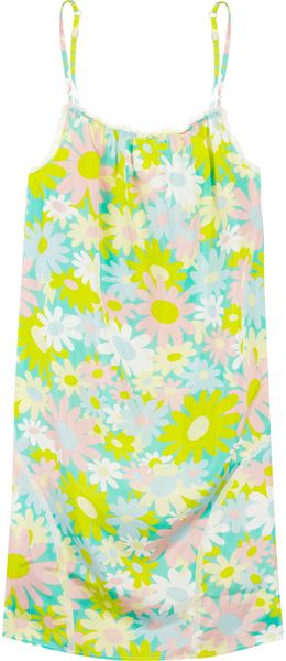 Marni Floral Print Silk Chemise - Lyst