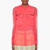 Matthew Williamson Neon Coral Silk Utility Blouse in Red (coral) - Lyst