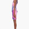 Mcq By Alexander Mcqueen Fireworks Print Drape Dress in Purple (multicolor) - Lyst