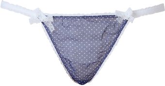  Blue Lagoon Lace Back Thong 