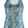 Roberto Cavalli Python Print Tank Top in Blue - Lyst