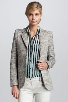 Theory Tweed Blazer - Lyst
