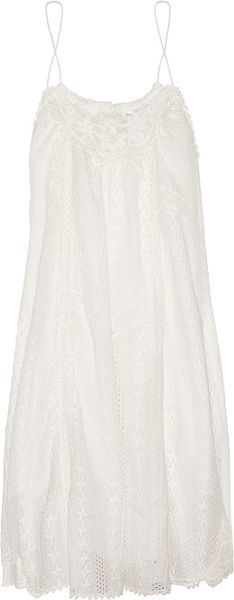 Zimmermann Devoted Broderie Anglaise Cotton Dress in White - Lyst