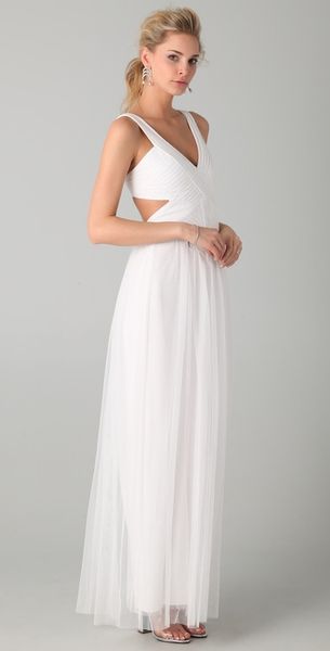 BCBGMAXAZRIA Mara Open Back Gown - Lyst