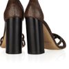 Chloé Stacked Heel Python Sandals in Brown - Lyst