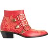 Chloé Susan Studded Ankle Boot in Red (gold) - Lyst