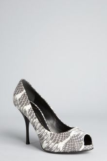 Giuseppe Zanotti Snake Embossed Leather Pix Peep Toe Pumps - Lyst