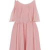 Halston Heritage Lurex Layer Dress in Pink - Lyst