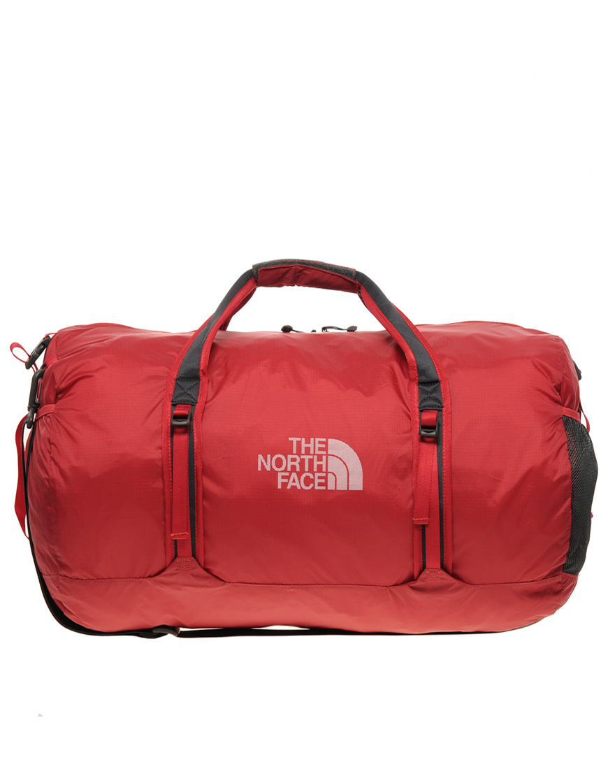 north face red duffel bag