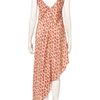 Topshop Red Leaf Print Asymmetric Dress in Red (off white) - Lyst