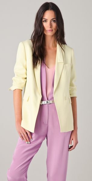 3.1 Phillip Lim Blazer with Kite Tail Collar in Yellow - Lyst