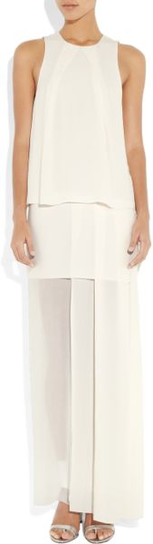 Acne Barika Tiered Sateen Maxi Dress in White - Lyst