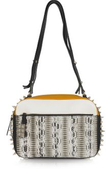 Christian Louboutin Roxane Studded Snake Shoulder Bag - Lyst