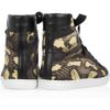 Lanvin Pythonprint Satin and Leather Sneakers in Animal (multicolored) - Lyst