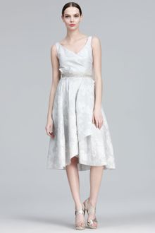 Lela Rose Belted Jacquard Dress - Lyst