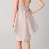 Marchesa Column Dress with Draped Bodice in Beige (oyster) - Lyst