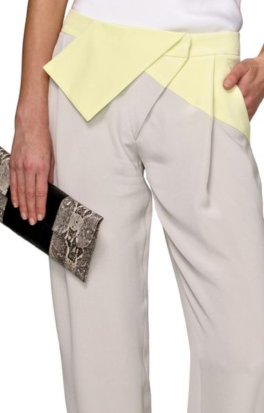 Narciso Rodriguez Origami Pants in Silver - Lyst