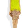 Oscar De La Renta Feathered Silk Top in Yellow (chartreuse) - Lyst