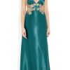 Rosamosario Classica Bellezza Long Silksatin Chemise in Green (turquoise) - Lyst