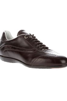Santoni Leather Sneaker - Lyst