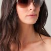 Tory Burch Square Aviator Sunglasses in Gold - Lyst