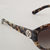 Tory Burch Rounded T Logo Sunglasses in Animal - Lyst