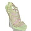Versace 160mm Studded Suede and Mesh Wedges in Green - Lyst