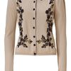 Valentino  Floral Wool Cardigan in Beige - Lyst