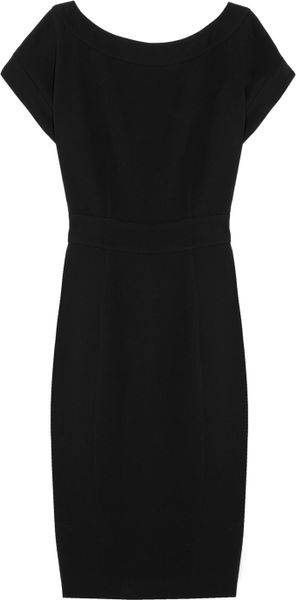 Giorgio Armani Silk Crepe Dress in Black - Lyst