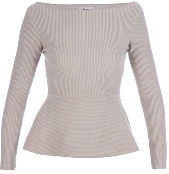 Acne Wide Neck Rib Top - Lyst