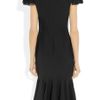 Alexander Mcqueen Embellished Crepe Dress in Black - Lyst