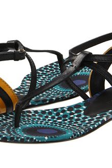 Burberry Leather Strap Gladiator Sandals - Lyst