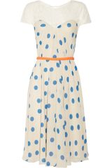Callula Lillibelle Stretchlace and Polkadot Chiffon Dress